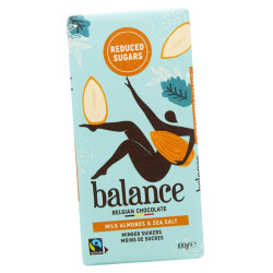 Tablette au chocolat noir pauvre en sucre de la marque Balance 85g
